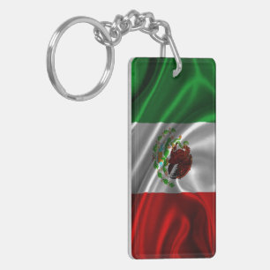 Mexico Flag Fabric Key Ring