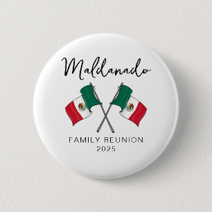 Mexico Flag Family Reunion 6 Cm Round Badge