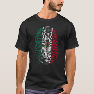 Mexico Flag Fingerprint Proud Mexican   T-Shirt
