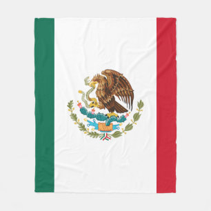 Mexico flag fleece blanket