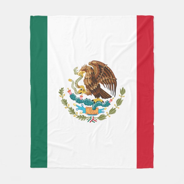 Mexico flag fleece blanket (Front)