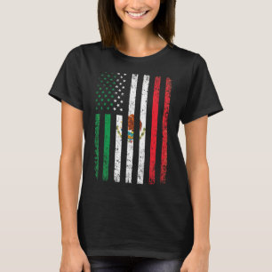 Mexico Flag Gift 4th Of July Usa American Mexican T-Shirt