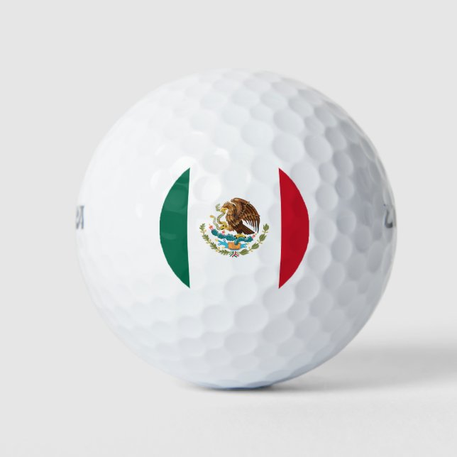 Mexico flag golf balls (Front)
