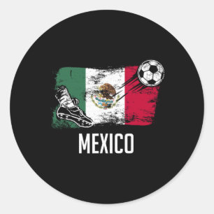 Mexico Flag Jersey Mexican Soccer Team Mexican Classic Round Sticker