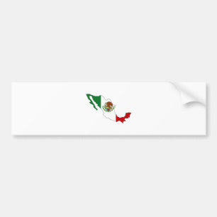 Mexico Flag Map full size Bumper Sticker