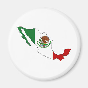 Mexico Flag Map full size Magnet