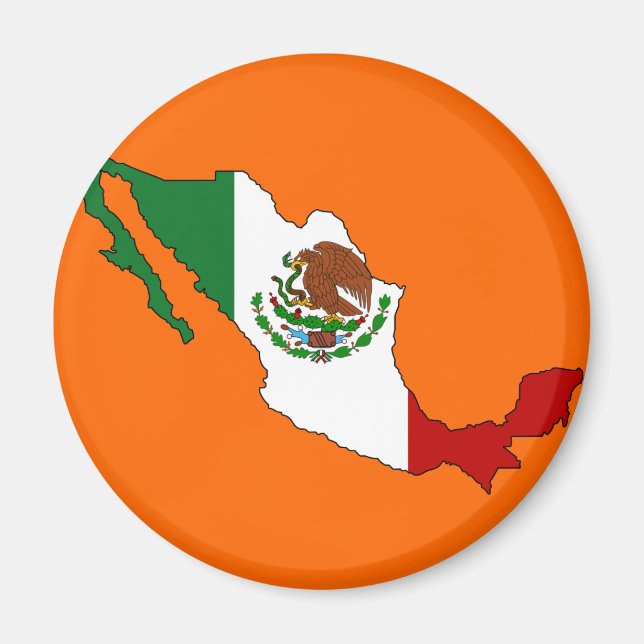 Mexico flag map magnet (Front)