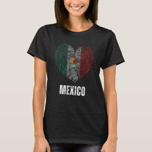 Mexico Flag Mexican Flag Mexico DNA Mexico Heart T-Shirt
