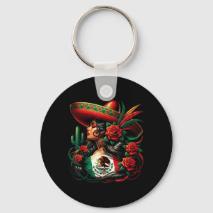 Mexico Flag Mexican Hispanic Siesta Pride Viva Key Ring