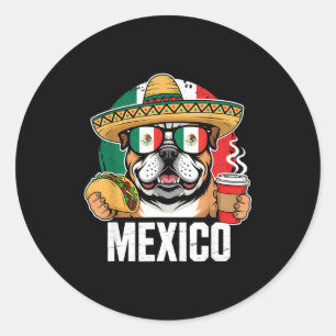 Mexico Flag Mexican Pride Mexican Roots Mexican Fl Classic Round Sticker