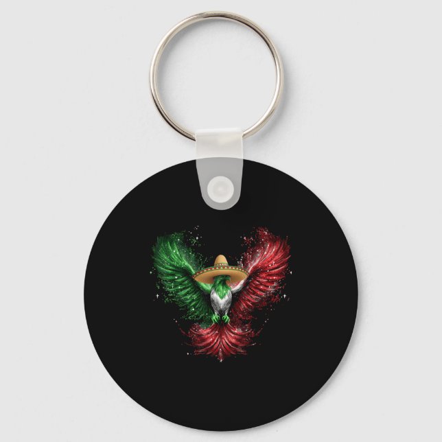Mexico Flag Mexican Pride Mexican Roots Mexican Fl Key Ring (Front)
