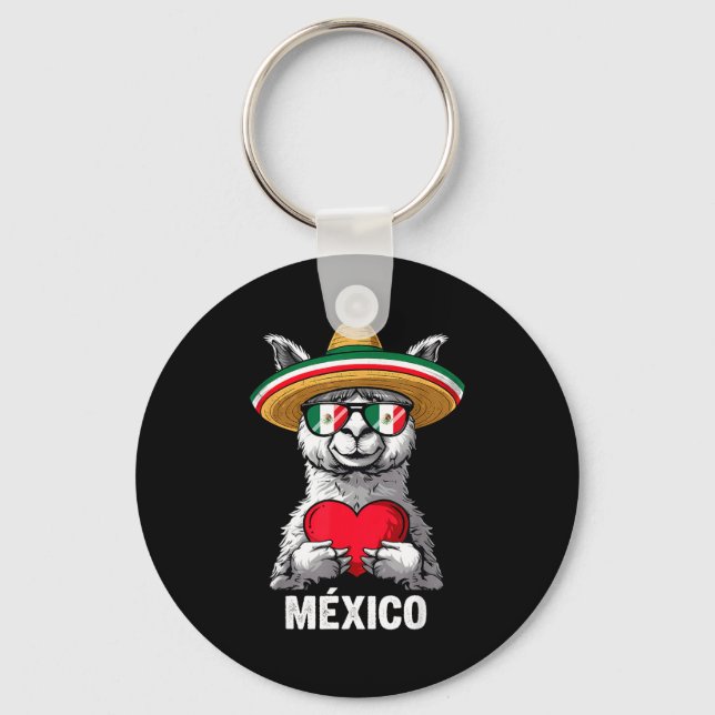 Mexico flag mexican pride mexican roots mexican key ring (Front)