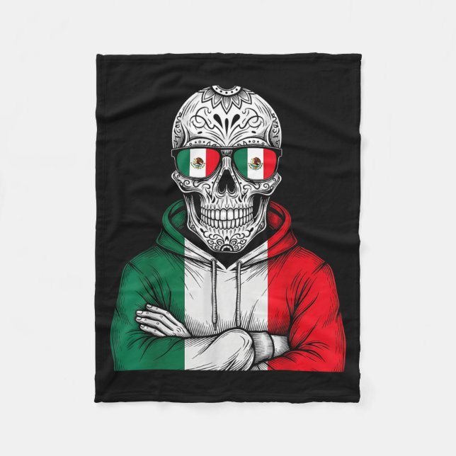 Mexico flag mexican pride mexican roots mexicanMex Fleece Blanket (Front)