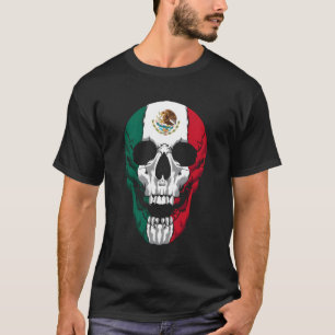 Mexico Flag Mexican Skull Hecho En Mexico Calavera T-Shirt