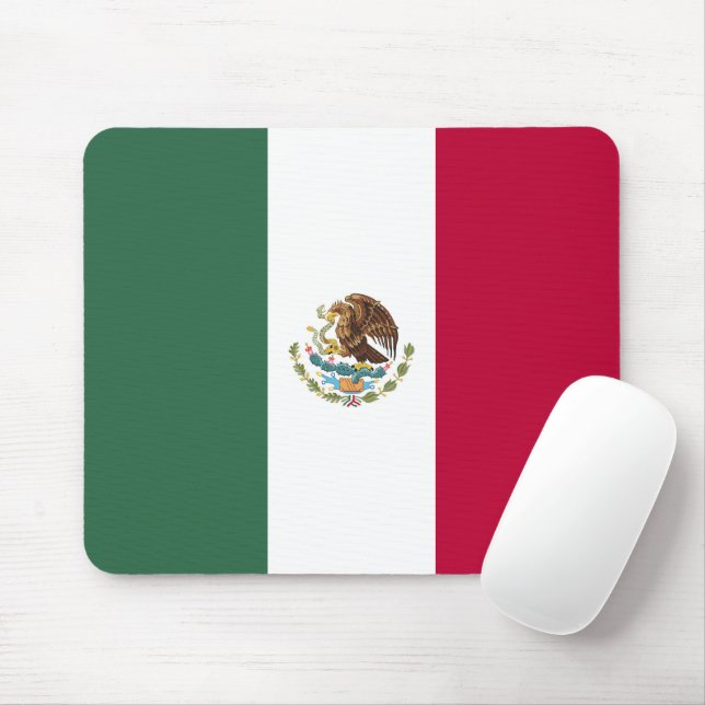 Mexico flag mouse pad (With Mouse)