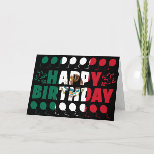 Mexico Flag Patriotic Birthday Card