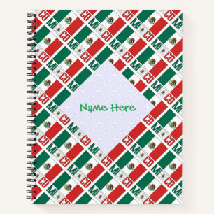 Mexico Flag Personalised Heritage Notebook