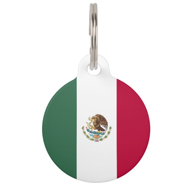 Mexico flag pet tag (Front)