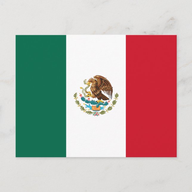 Mexico Flag Postcard (Front)