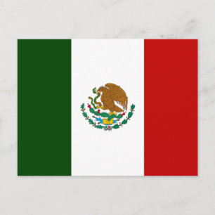 Mexico flag postcard