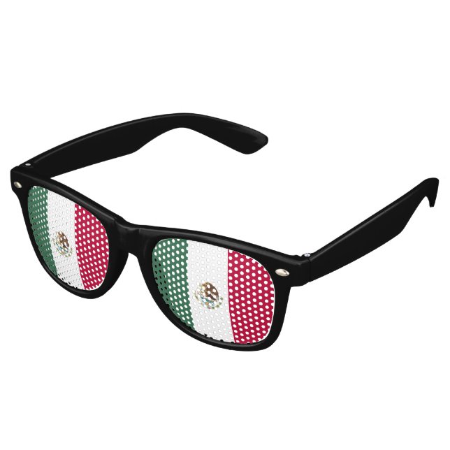 Mexico flag retro sunglasses (Angled)