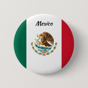 Mexico Flag Round Button