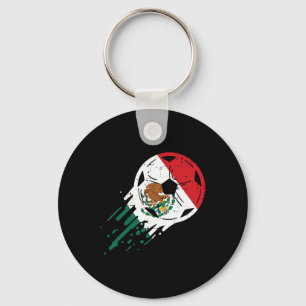 Mexico Flag Soccer Byll Mexican Footbyll Fan Men W Key Ring