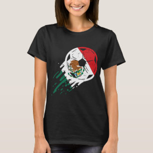 Mexico Flag Soccer Ll Mexican Footll Fan Men Women T-Shirt