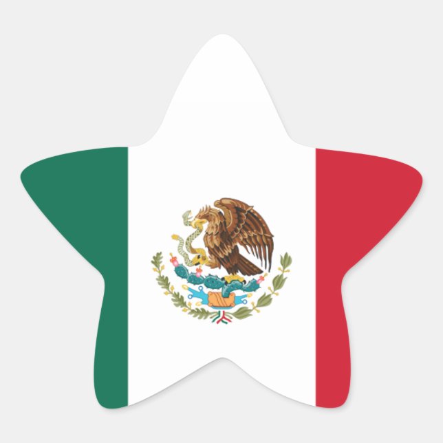 Mexico flag star stickers (Front)
