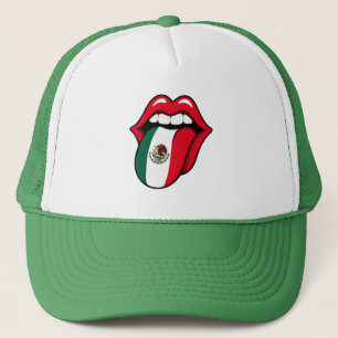 Mexico Flag Tongue Hat – Funny World Cup 2026 Fan 