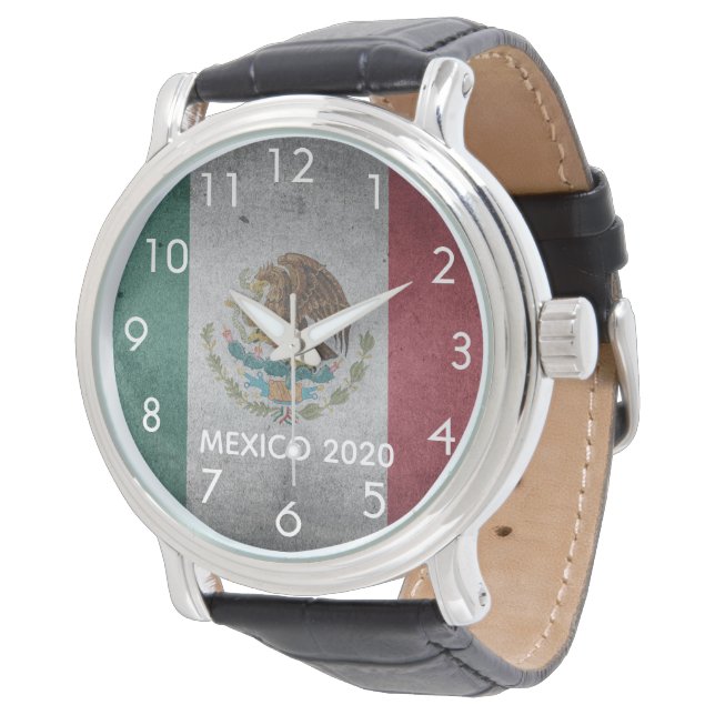 Mexico flag travel vacation watch (Angled)