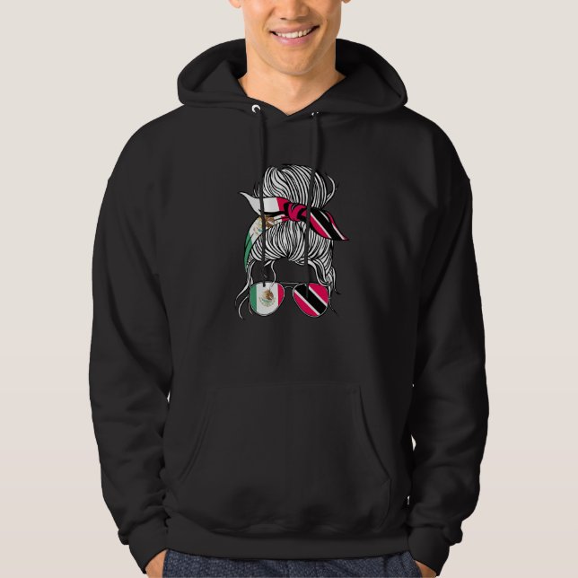 Mexico Flag Trinidad&Tobago Grown Women Girl Count Hoodie (Front)