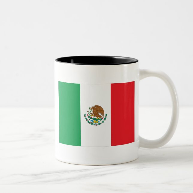 Mexico Flag Two-Tone Coffee Mug (Right)