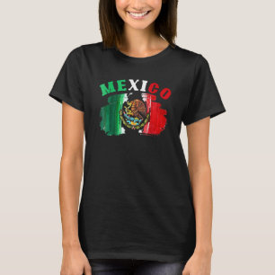 Mexico Flag Vintage Mexican Pride Eagle Red Green T-Shirt