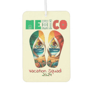 Mexico Flip Flop Vacation Tropical Getaway Design Car Air Freshener