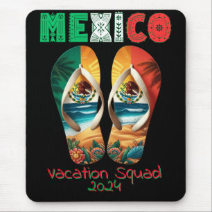 Mexico Flip Flop Vacation Tropical Getaway Design Mouse Pad