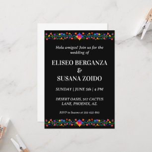 mexico floral mexican wedding invitations