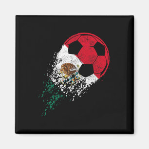 Mexico Footbyll Player Mexican Flag Magnet