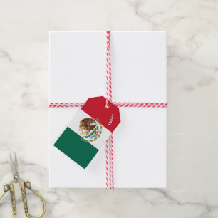 Mexico Gift tag, patriotic, party, Mexican Flag Tags