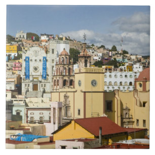Mexico, Guanajuato State, Guanajuato. Basilica Ceramic Tile