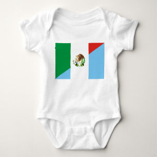 mexico guatemala half flag country symbol baby bodysuit