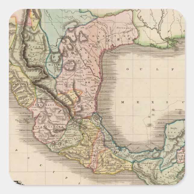 Mexico, Guatemala Square Sticker (Front)