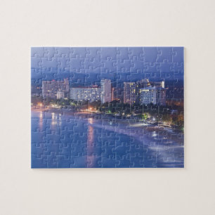 Mexico, Guerrero, Ixtapa. Ixtapa Hotels along Jigsaw Puzzle