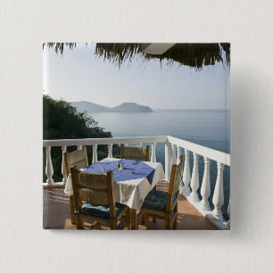Mexico, Guerrero, Zihuatanejo. Cafe Table over 15 Cm Square Badge