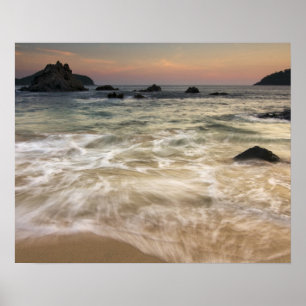 Mexico, Guerrero, Zihuatanejo. Surf along Poster