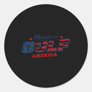 Mexico Gulf America Usa American Flag America Gulf Classic Round Sticker
