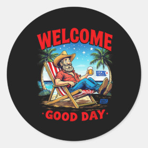 Mexico Gulf America Usa American Flag America Men Classic Round Sticker