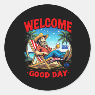 Mexico Gulf America Usa American Flag America Men Classic Round Sticker