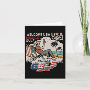 Mexico Gulf America Usa American Flag America Retr Card