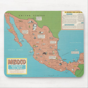 Mexico - Headline-Focus Wall Map Mouse Pad